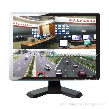 17-inch High-definition Quad Screen CCTV LCD Monitor with 4 BNC Input, Measures 36.1 x 29.9 x 6.2cm